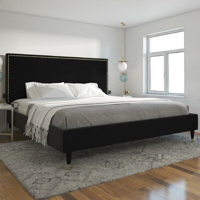 CosmoLiving by Cosmopolitan Audrey Upholstered Low Profile Platform Bed ...