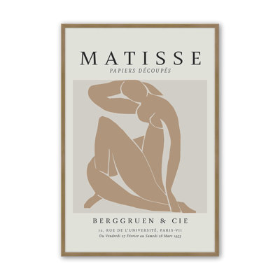 Matisse's Nude II en brun clair roulé