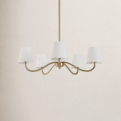 Wrought Iron 5-Light Chandelier