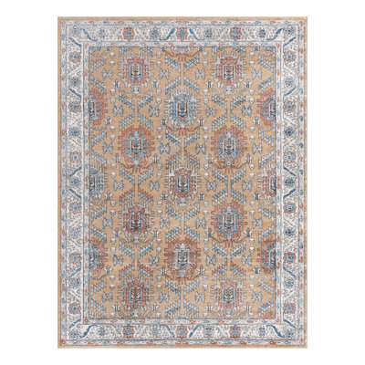 Weingartner Performance Mustard Yellow/Ivory/Blue Rug
