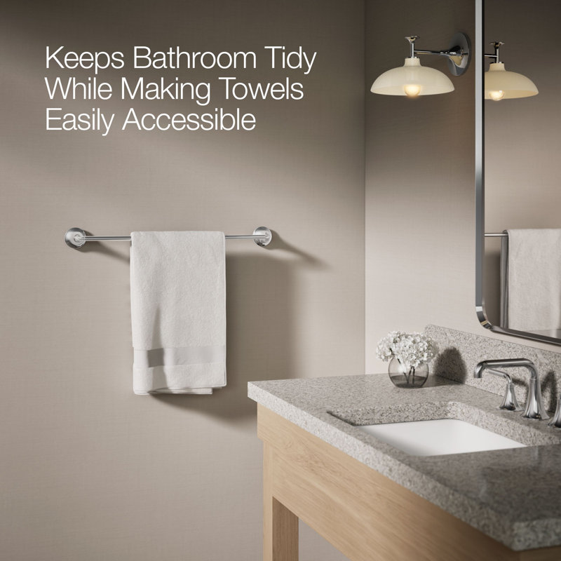 Tone Towel Bar, Polished Chrome, 24"W