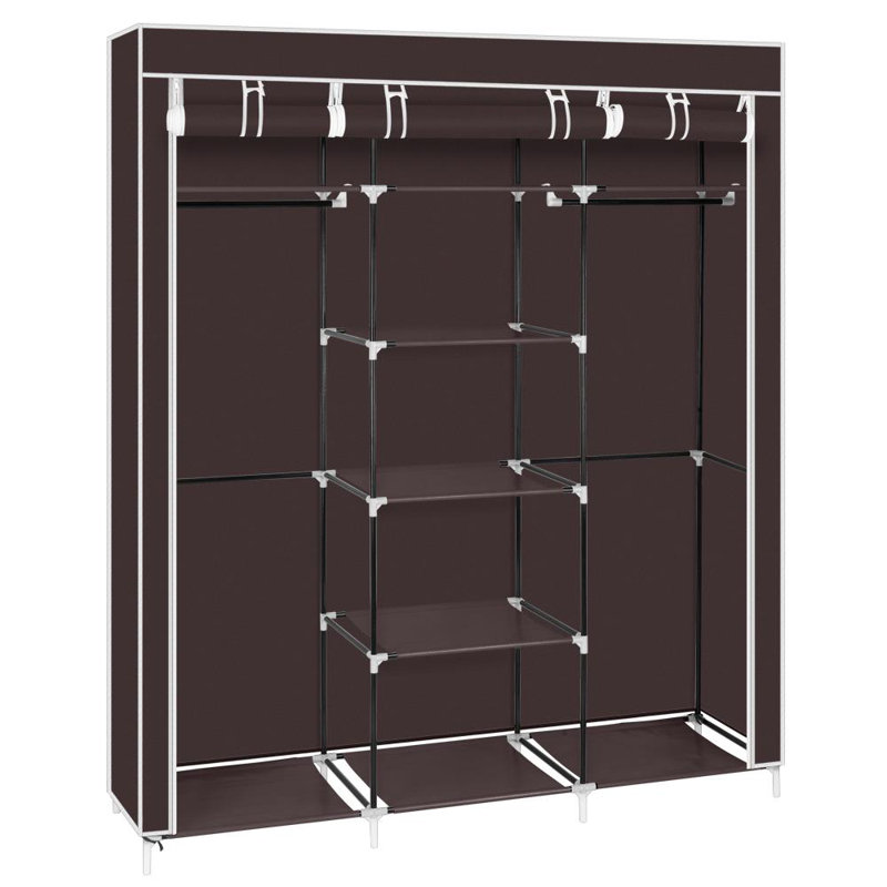 Penderie portative l 59,06" Raimondo, Brun