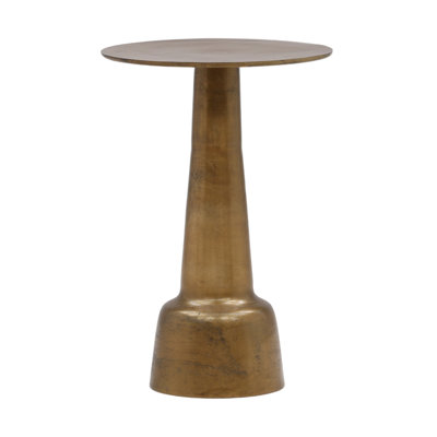 Golbez Aluminum Side Table, Antique Brass