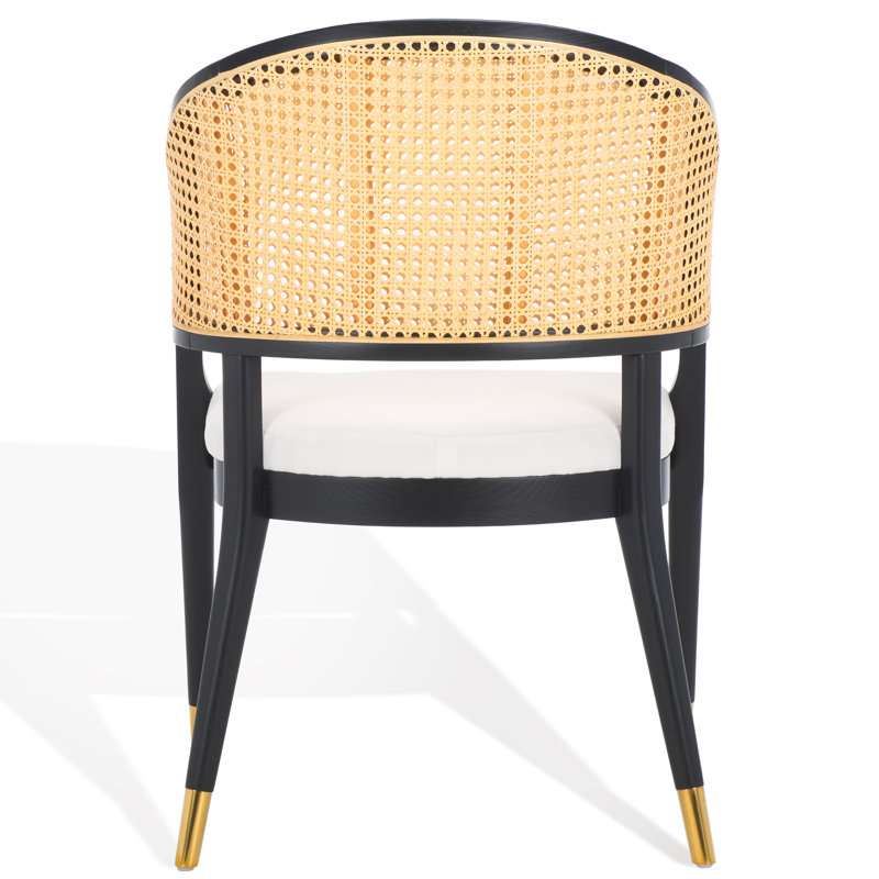 Arm Linen Chair, Black/Gold