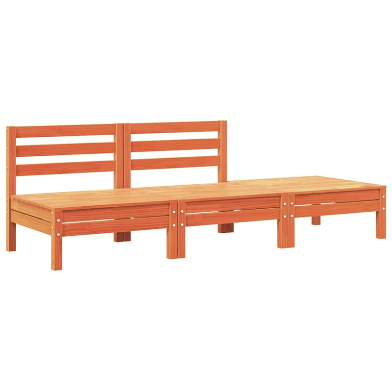 Caspian 190.5cm Wide Wood Patio Sofa, Wax Brown
