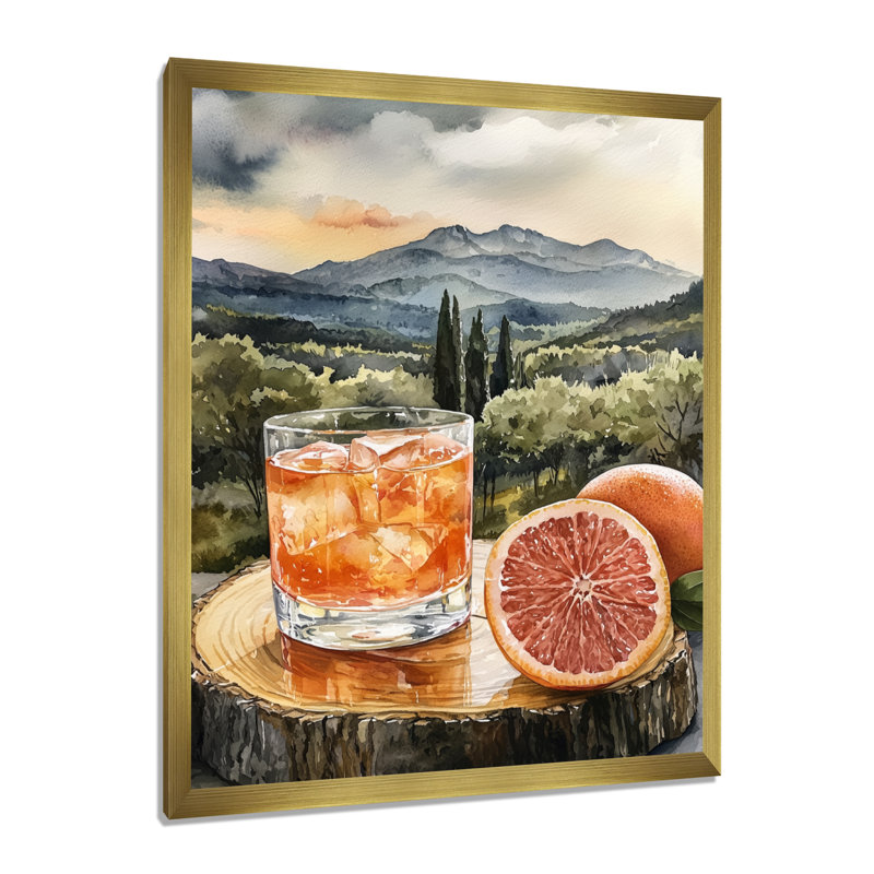 Gioula - Food & Beverage Canvas Prints, H 20 po x l 12 po, Reproduction encadrée d'une seule photo, Doré