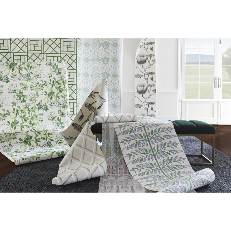 Schumacher x Neisha Crosland Thistle Wallpaper, Mustard