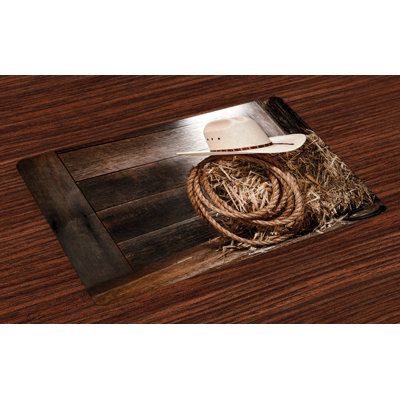 Tillar Western Wooden Folk Robe Hat Placemat