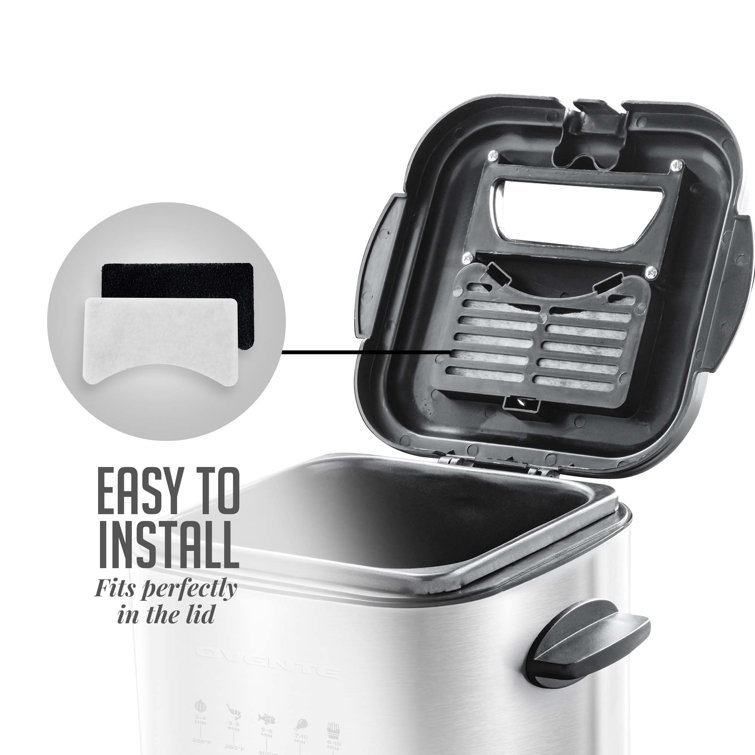 OVENTE Electric Deep Fryer 1.5 Liter Capacity, Lid with Viewing