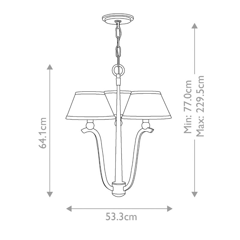 Orana 3 - Light Shaded Chandelier