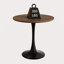 31.5" Walnut Colour Round Dining Table, Table Kitchen Dining Table 2-4 People With MDF Table Top & Pedestal Base, Mid-Century End Table Leisure Coffee Table Office Living Room Table