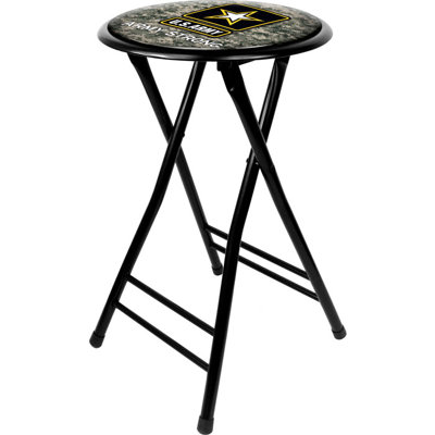 U.S. Army Upholstered Counter Stool with Metal Frame
