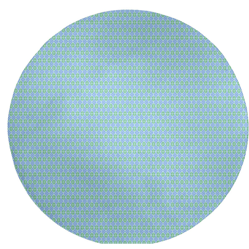 Chenille Geometric Indoor Rug, Round 5'