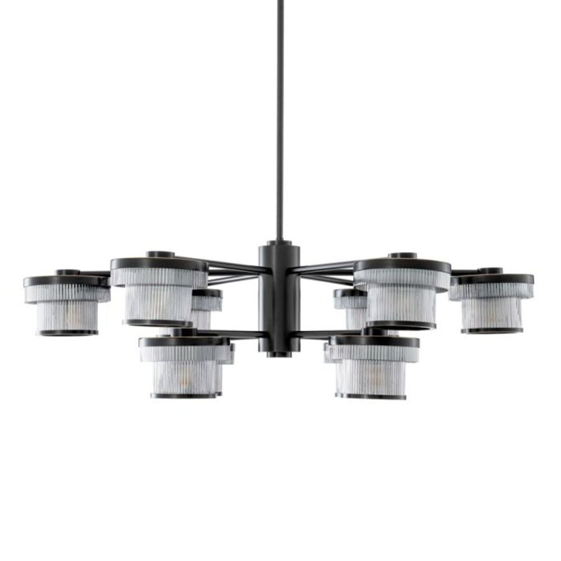 CDJ Chandelier Andromeda smoke glass, Bronze