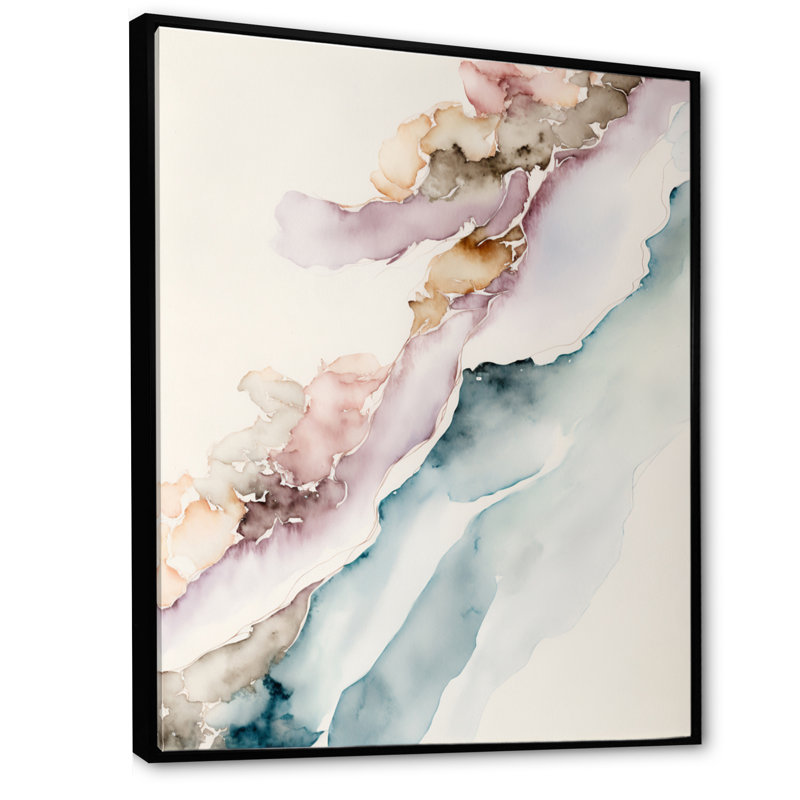 «Mystery Of The Waves In Elevated Blush V», reproduction sur toile, H 20 po x l 12 po x P 1 po