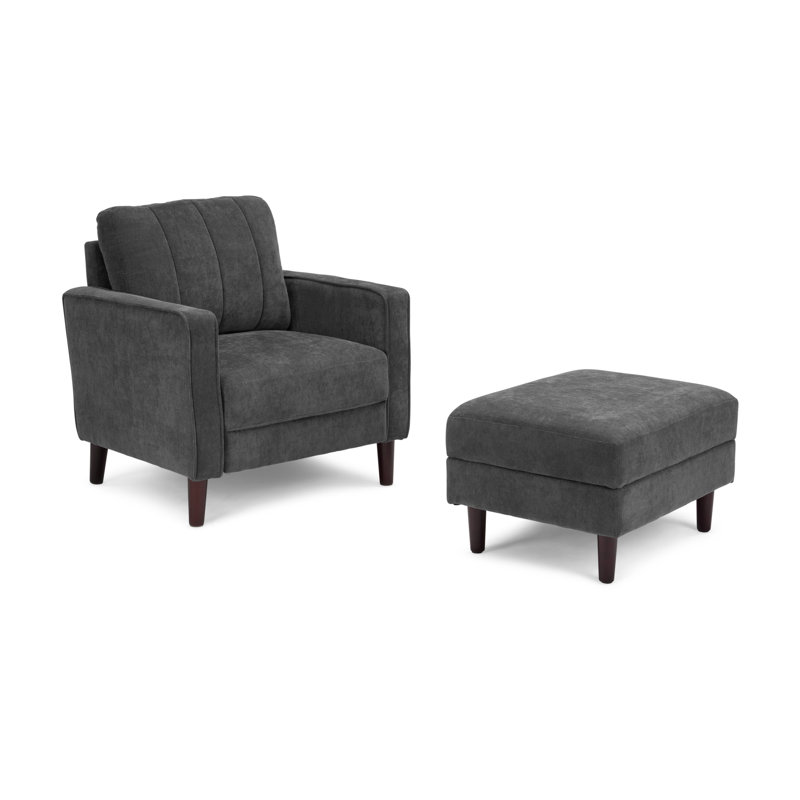 Fauteuil d'appoint et repose-pieds de rangement 32 W