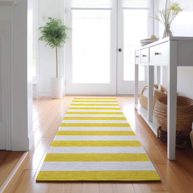 Premium Machine Washable Cerrito AMF528 Yellow Rug