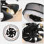 Ventilateur de plafond industriel moderne de 20 pouces avec lumière et télécommande, 6 vitesses, pales réversibles, moteur à courant continu, noir.