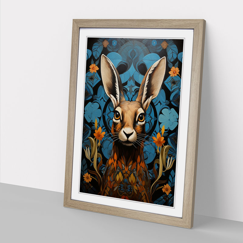 Hare Art Deco No.2 - Framed Print, 46cmH x 34cmW