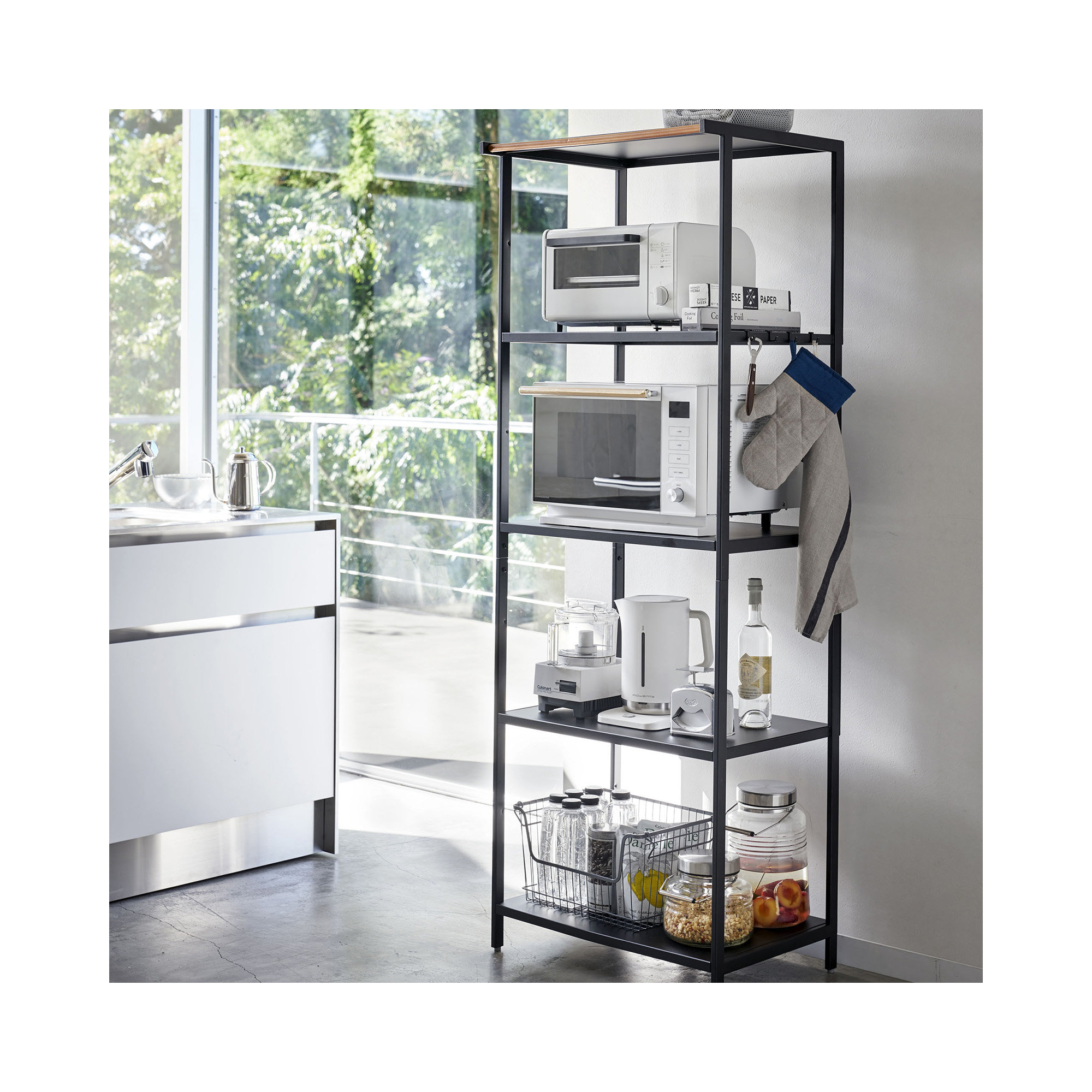 23.62" W Steel Shelving Unit, Black