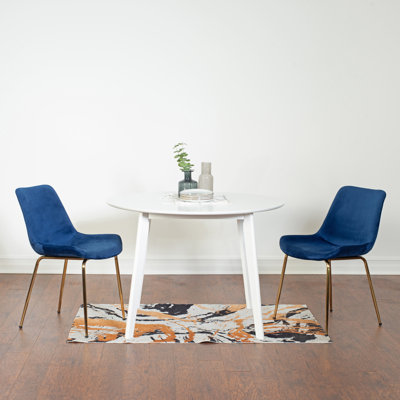 Aufurr Contemporary Dining Set, White Round Dining Table with Chairs,Round Table Top,dining table set,dining room set