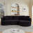 Modern Curved L-Shape Luxury Sectional Oversized Sofa: Minimalist Design, Comfy Sleeper Couch-667948856