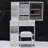 29.2" Small Left Drawer Desktop Vanity Table + Cushioned Stool, Large Sliding, Touch Control-992409198