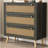 Boho 31.5" Wide 3-Drawer Rattan Dresser, Natural Rattan Storage Chest with Solid Wood Legs for Bedroom, Hallway, Living Room-1222471063