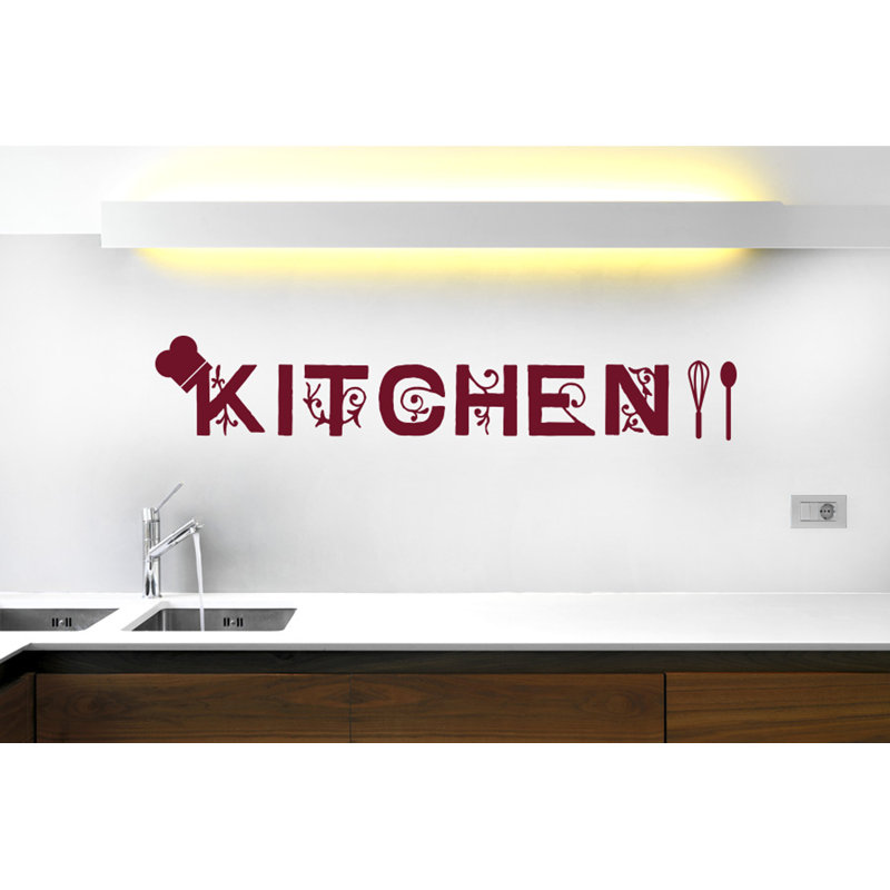 Food & Beverage Wall Decal, Burgundy, Medium