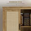 Armoire de rangement en rotin 64 po avec tablette réglable