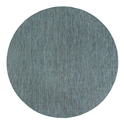 Tapis bleu sarcelle intérieur / extérieur Sevim