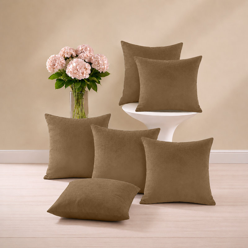 Aldino Square Cushion, Brown
