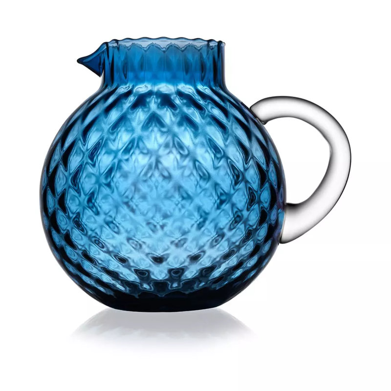 Glu-ball Glass Pitcher, Optic Blue