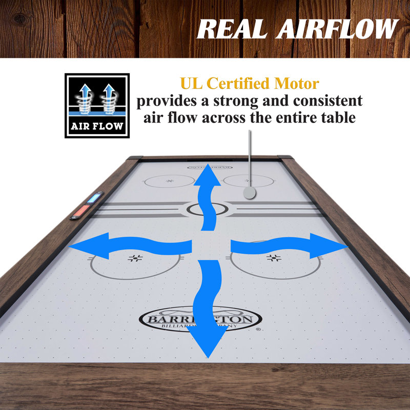 Grant 6' Oak Wood Grain Air Hockey Table with Steel Legs