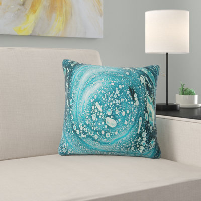Motif fabuleux bleu précieux - coussin abstrait imprimé