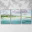 "Clear Lagoon II", peinture sur toile 3 pièces-748253453-748253441