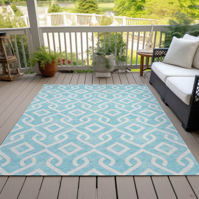 Tapis intérieur / extérieur Michaella, Rectangle 10 pi x 14 pi