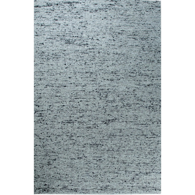 Grey Hand-Knotted Wool Subtle Speckle Geometric Modern Contemporary Carpet Rug, 6' x 9'