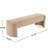 Elegant and simple long-shaped ottoman bench, minimalist design for living room or bedroom, beige