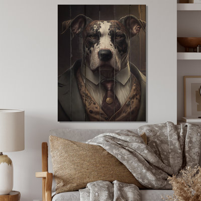 Mafia Pitbull I - impression sans cadre sur bois