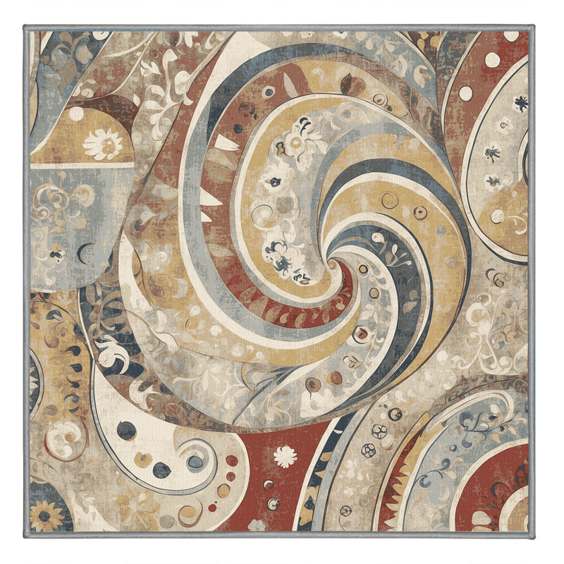 Vibrant Twist Rug, Square 7'