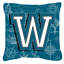 Monogramme initiale mer Doodles intérieur/extérieur Throw Pillow-14982901-14982880