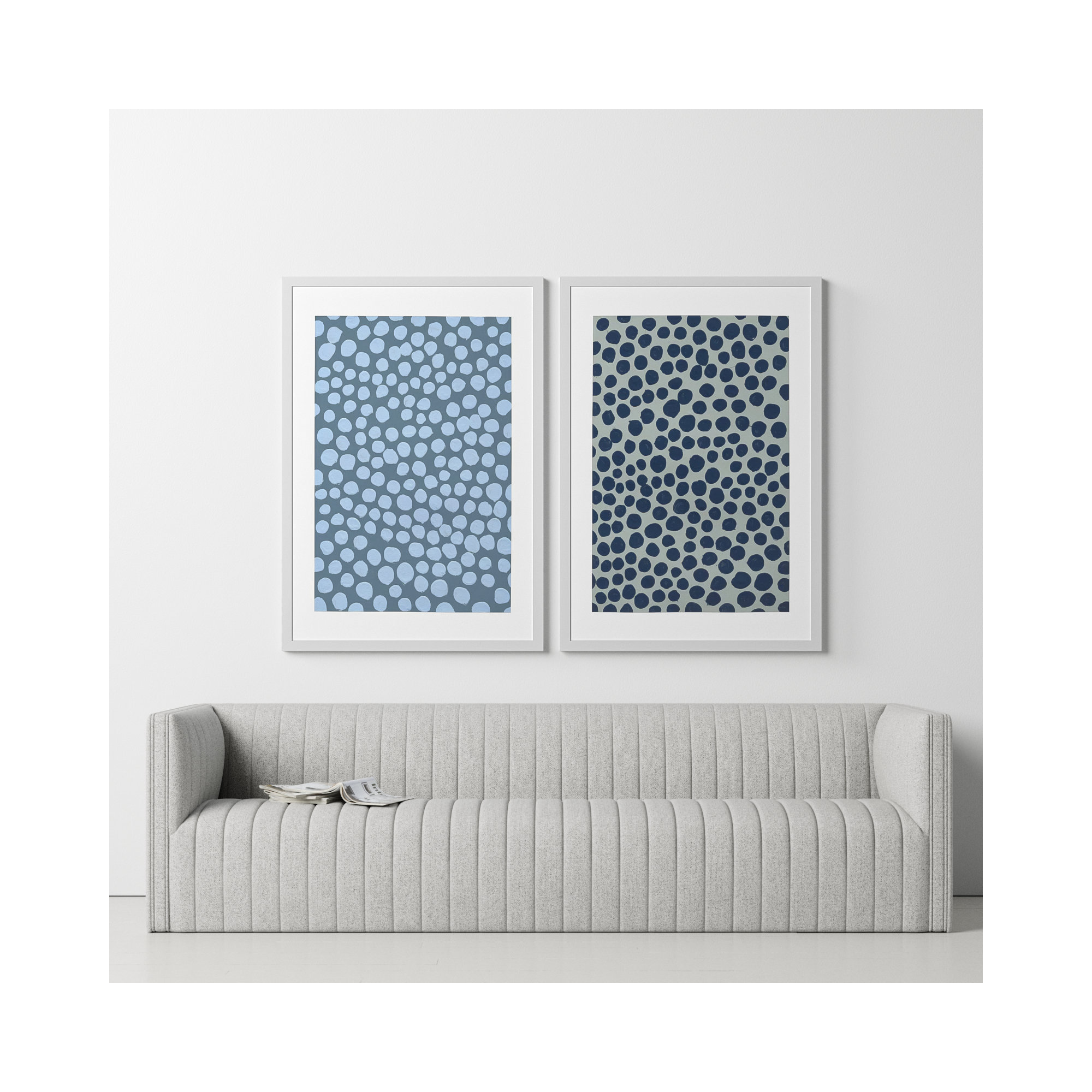 Affinity 1 by Michela Sorrentino, White, 50" H x 35" W x 1.25" D