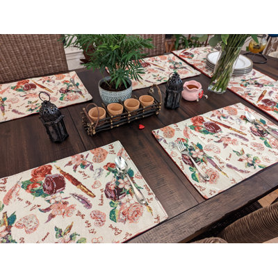 Valentino Tapestry Placemat Set - 4 Pieces