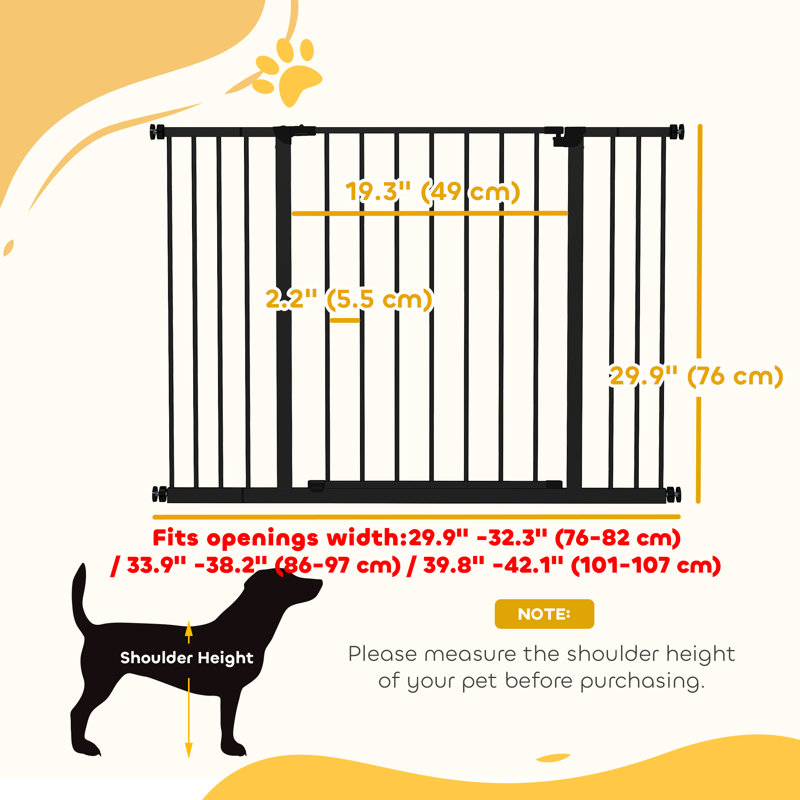 Portail pour animaux de compagnie à fixation par pression