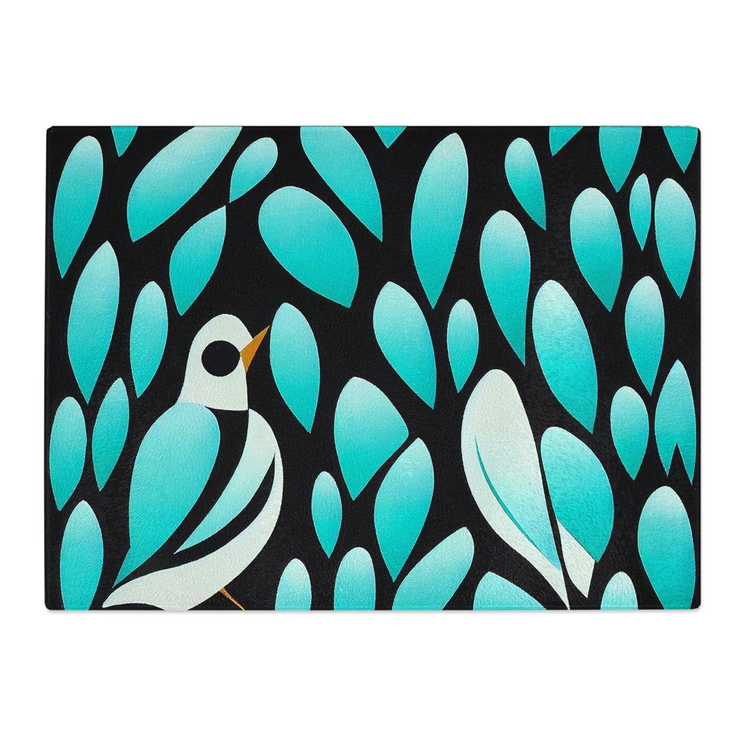 Spectacular Abstract Bird  Glass Chopping Board