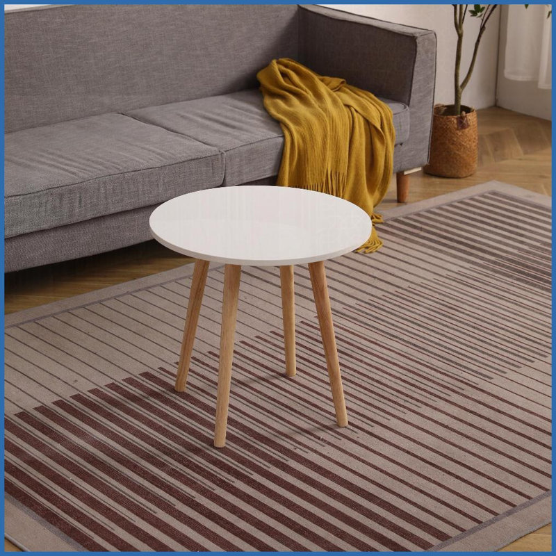 Table basse ronde moderne de 550 mm pour le salon - Assemblage facile Style élégant