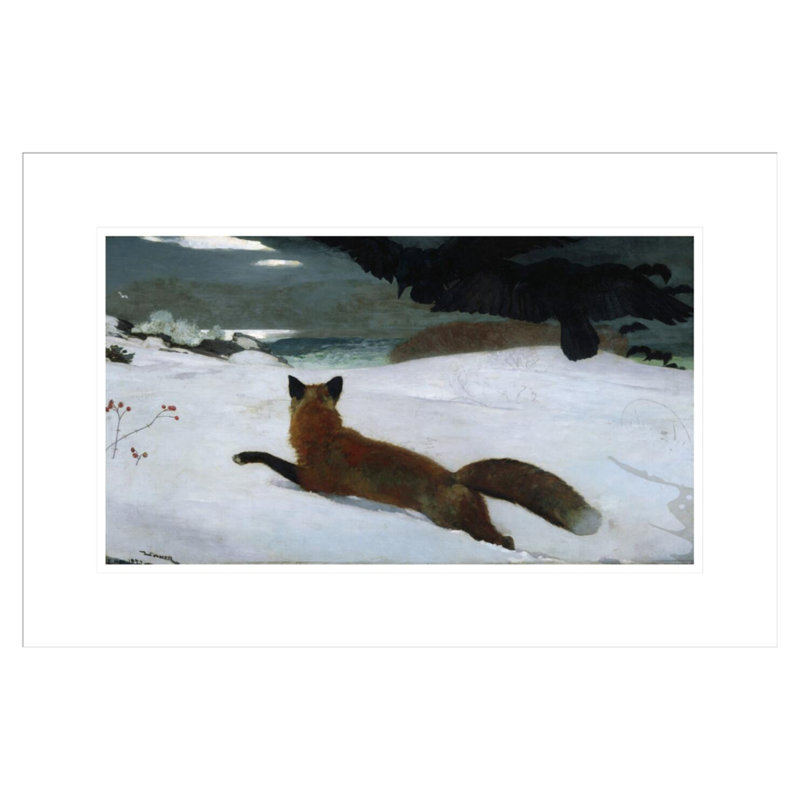 «The Fox Hunt» par Winslow Homer, impression giclée sur cadre, H 14,68 po x l 21,75 po