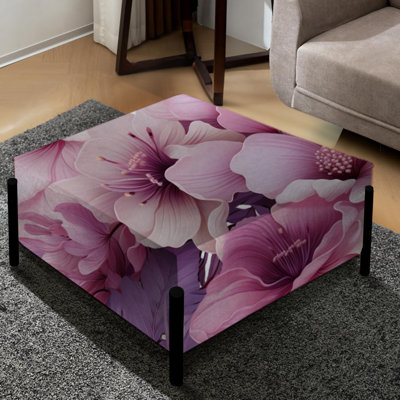 Orchid Dream Tropical Pattern III - Tropical Large Square Ottoman