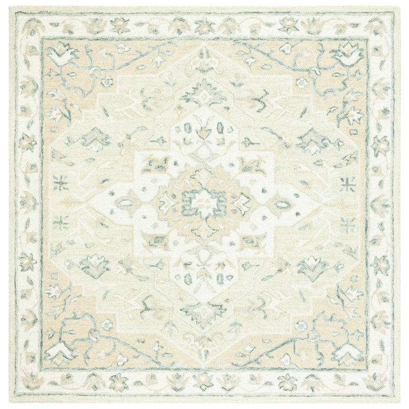 Tapis en laine et coton touffeté à la main Dalewood, Carré 9 pi
